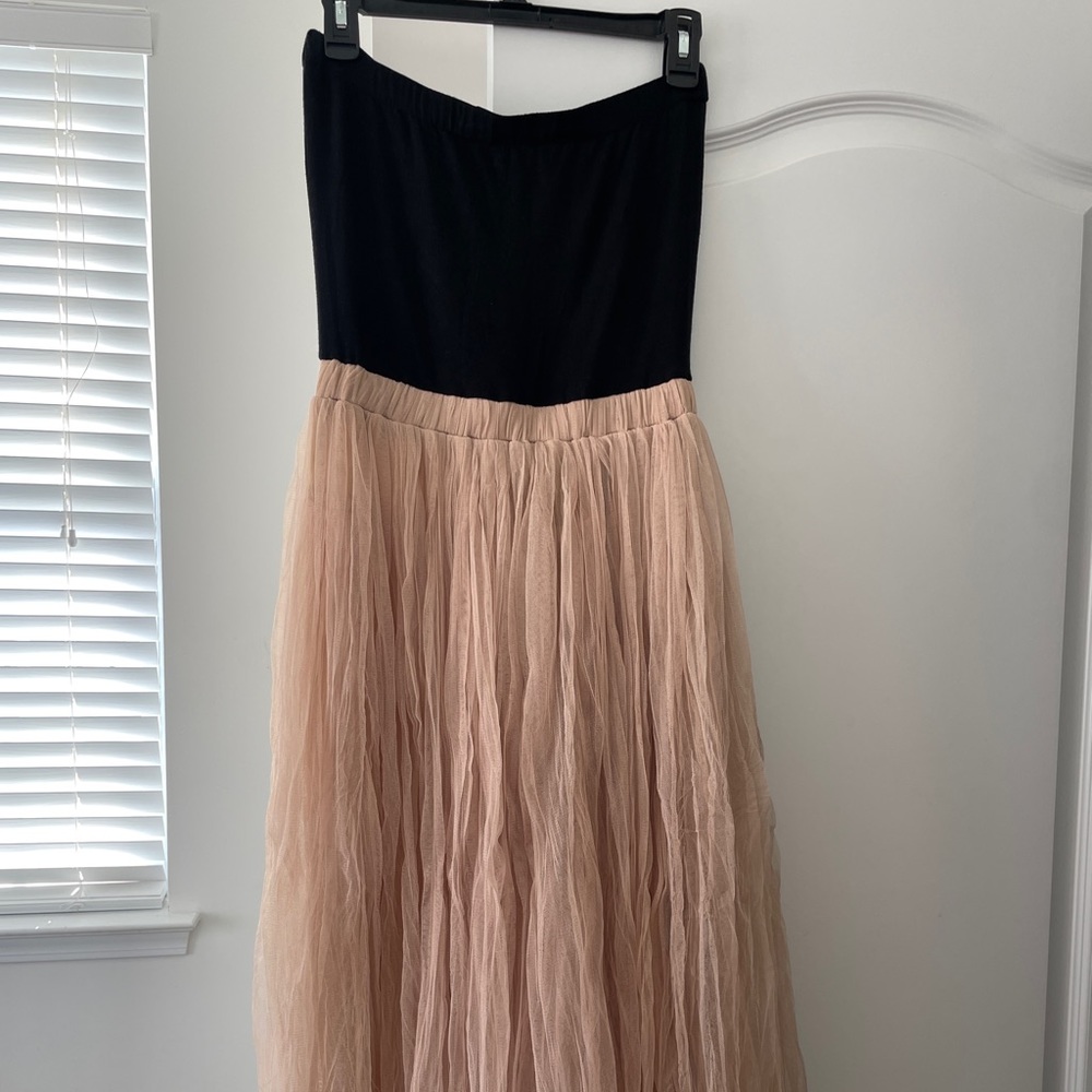 Anthropologie Alythea strapless long tutu dress